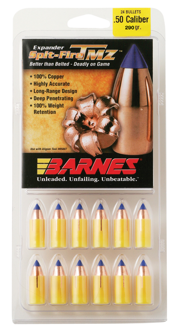 BARNES BULLETS/BULLSEYE Barnes Bullets 30604 Spit-Fire TMZ Muzzleloader 50 Spit-Fire TMZ 290gr 24rd/Box