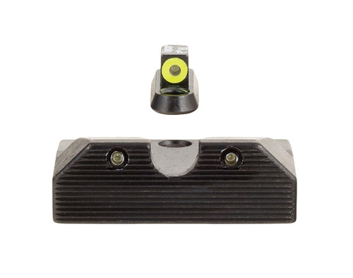 TRIJICON INC Trijicon 601080 HD XR Night Sight Set Green Tritium/Yellow Outline Front, Green Tritium Rear, Black Frame, Fits CZ P-10/P-10C