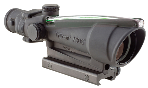 TRIJICON INC Trijicon 100163 ACOG  Black Hardcoat Anodized 3.5x 35mm Illuminated Green Crosshair .223/5.56 BDC Reticle