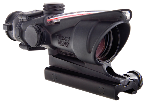 TRIJICON INC Trijicon 100220 ACOG  Black Hardcoat Anodized 4x32mm Illuminated Red Horseshoe w/ Red Dot 6.8 SPC Reticle