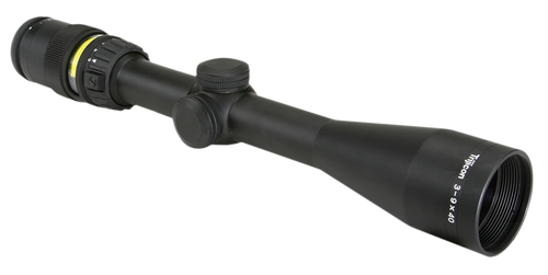 TRIJICON INC Trijicon 200000 AccuPoint  Black Hardcoat Anodized 3-9x40mm 1" Tube Illuminated Amber Triangle Post Reticle