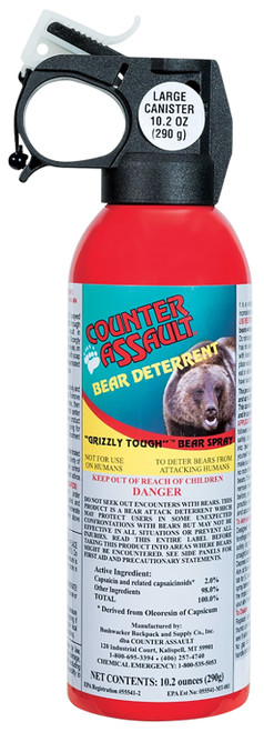 ADVENTURE MEDICAL KITS Counter Assault 15067035 Bear Spray  Capsaicin Range 32 ft-7 Seconds 10.20 oz Includes Holster