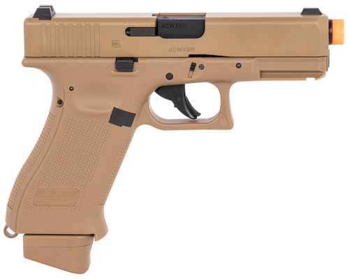UMAREX USA/RWS Umarex 2276338 G19X Gen5 Air Soft CO2 6mm, 14+1, Steel Slide, Coyote Tan Polymer Frame, Coyote Polymer Grips