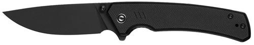 ALLEDGE INTERNATIONAL Civivi Knives C24012-1 Merit  3.28" Folding Drop Point Plain Black Stonewashed 14C28N Steel Blade, Black Textured G10 Handle