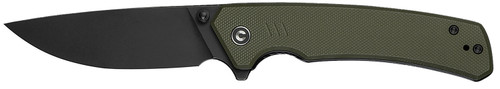 ALLEDGE INTERNATIONAL Civivi Knives C24012-2 Merit  3.28" Folding Drop Point Plain Black Stonewashed 14C28N Steel Blade, OD Green Textured G10 Handle