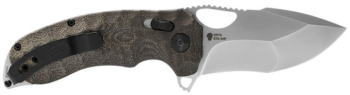 SOG KNIVES (GSM OUTDOORS) S.O.G SOG12270157 Kiku XR 3.03" Folding Tanto Plain Satin CTS XHP Steel Blade Deep Textured Green Linen Micarta Handle Includes Belt Clip