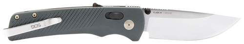 SOG KNIVES (GSM OUTDOORS) S.O.G SOG11181141 Flash AT EDC 3.45" Folding Plain Satin Cryo D2 Steel Blade, Urban Grey GRN Handle, Peg Box Pkg