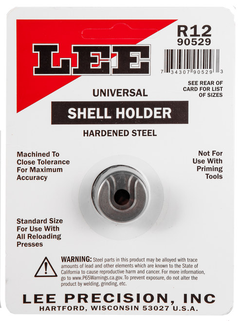Lee Precision 90529 Shell Holder Universal #12R 6 PPC / 22 PPC / 7.62x39