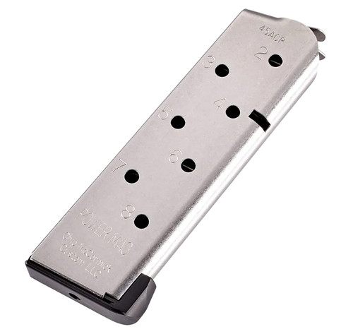 CHIP MCCORMICK CUSTOM CMC Products 16132C Power Mag  8rd 45 ACP Fits 1911 Officer Black Stainless Steel