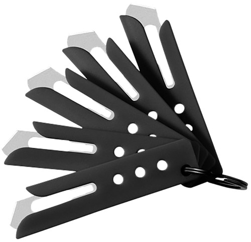 HOGUE COMBAT GRIPS INC Hogue 35880 Expel Blade Guard Black Nylon Includes 5 #60 High Carbon Steel Blade, 5 Guards & 1 Key Ring