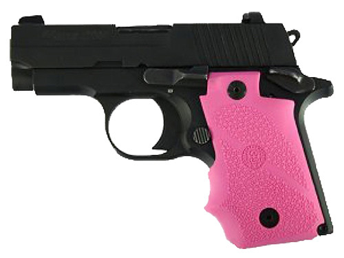 HOGUE COMBAT GRIPS INC Hogue 38007 Rubber Grip  Pink with Finger Grooves for Sig P238
