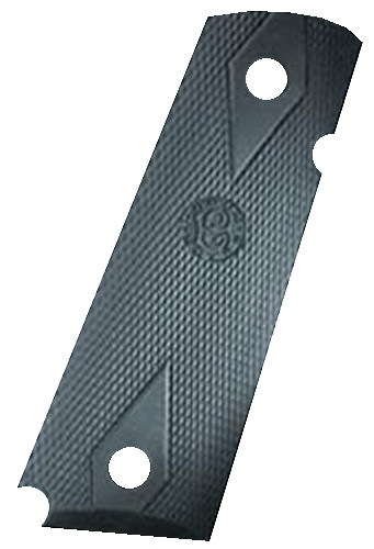 HOGUE COMBAT GRIPS INC Hogue 45010 OverMolded Grip Panels Black Rubber for 1911 Government