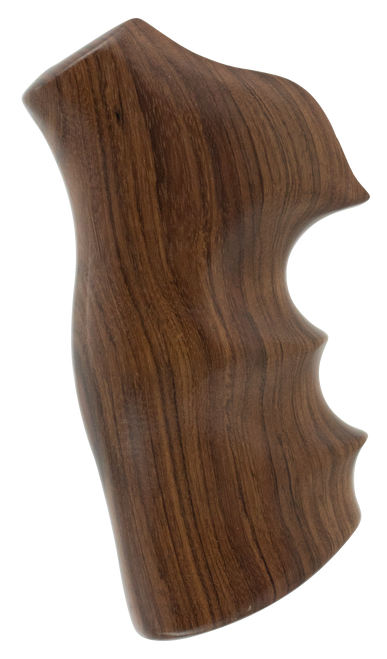HOGUE COMBAT GRIPS INC Hogue 80300 Fancy Hardwood  Brown Pau Ferro Hardwood with Finger Grooves for Ruger GP100, Super Redhawk