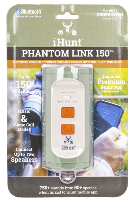 ALTUS BRANDS iHunt IHP150 Phantom Link 150 Bluetooth Speaker Optimized For Game Calling w/iHunt Mobile App, Waterproof, 750 Preloaded Calls