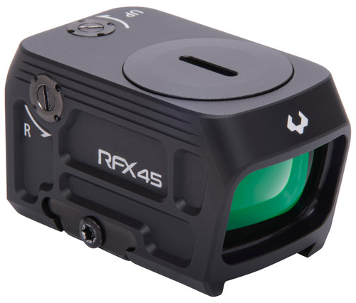 VIRIDIAN GREEN LASERS Viridian 9810058 RFX45  Black Anodized 1 x 24 mm x 15.5 mm 5 MOA Green Dot ACRO/Docter