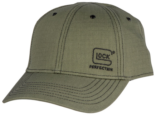 GLOCK INC Glock AS10079 1986 Ripstop  Olive Hat w/Glock Perfection Logo Adjustable Velcro Back