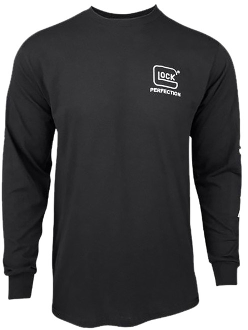 GLOCK INC Glock AP96100 Perfection Long Sleeve Tee Black Pre-Shrunk Cotton Long Sleeve Large