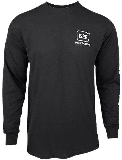 GLOCK INC Glock AP96103 Perfection Long Sleeve Tee Black Pre-Shrunk Cotton Long Sleeve 3XL
