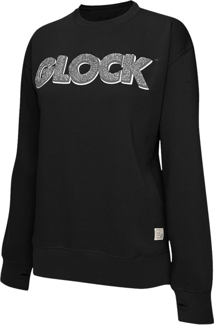 GLOCK INC Glock AP96255 Crewneck Raglan Fleece Black Cotton/Polyester Long Sleeve Small