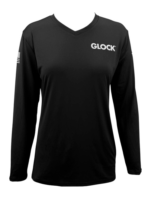 GLOCK INC GLK AP96423 LADIES PERFORMANCE SHIRT BLK L