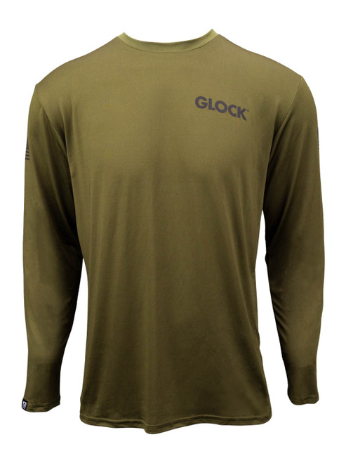 GLOCK INC GLK AP96438 LONG SLEEVE PERFORMANCE M    GRN