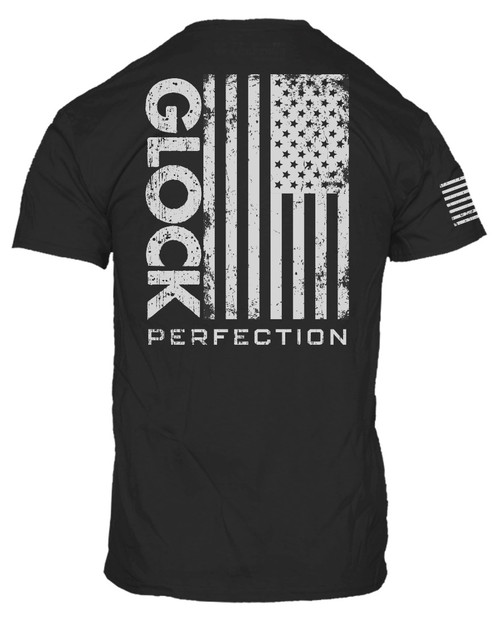 GLOCK INC GLK AP96392 PERFECTION FLAG TEE M   BLK