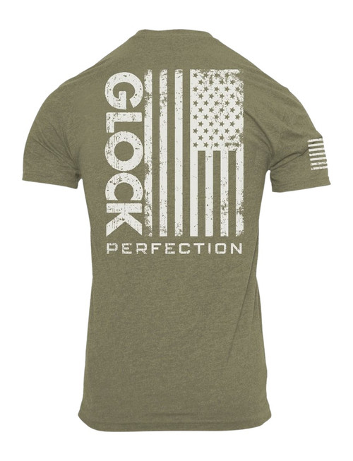 GLOCK INC GLK AP96397 PERFECTION FLAG TEE S   GRN