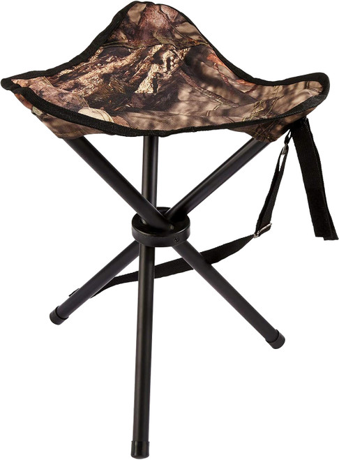 GSM OUTDOORS Ameristep AMSAMEFT1010 Tripod Stool  Mossy Oak Break-Up Country Heavy Duty Fabric/Steel