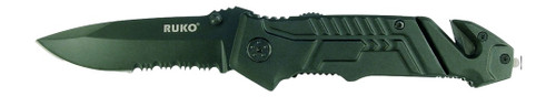 RYNOBLADE KNIVES RUKO RUK0144S-CS     440A 3-1/4"BLK RUBBER FOLDING