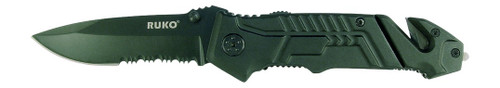 RYNOBLADE KNIVES RUKO RUK0144S        440A 3-1/4"BLK RUBBER FOLDING