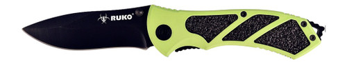 RYNOBLADE KNIVES RUKO RUK0061HG     440A 3-1/4"HIVIZ GRN FOLDING