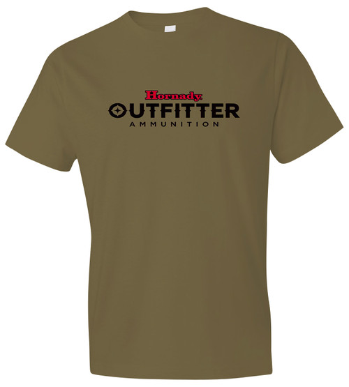 HORIZON DESIGN Hornady Gear 31363 Big Buck  Coyote Brown, Cotton Short Sleeve, Semi-Fitted, Large