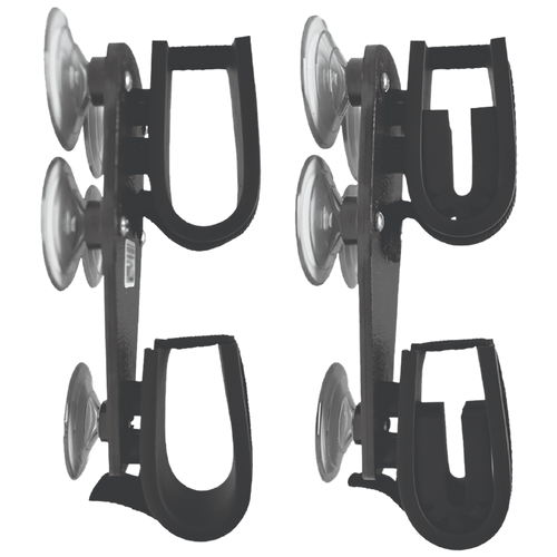 Rugged Gear 10020 Suction Cup Gun Rack Black Metal Universal