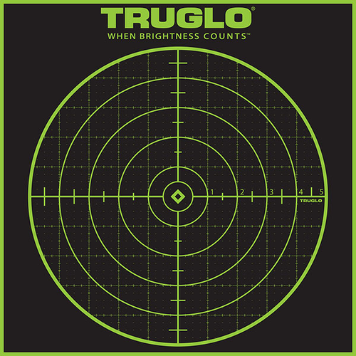 TRUGLO INC (GSM) TruGlo TG10A12 Tru-See Grid Self-Adhesive Heavy Paper Black/Green 12"x12" Bullseye 12 Pack