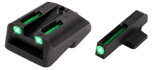 TRUGLO INC (GSM) TruGlo TG131NT4 TFO  Green/Tritium/Fiber Optic Front Sight-Green/Tritium/Fiber Optic Rear Sight 1911 Officer/Commander