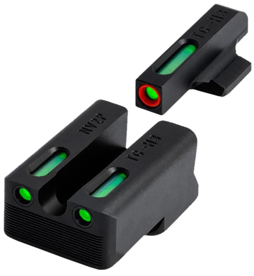 TRUGLO INC (GSM) TruGlo TGTG13NV2PC TFX Pro  Green Tritium & Fiber Optic Orange Outline Front Sight Green Tritium & Fiber Optic Rear Sight