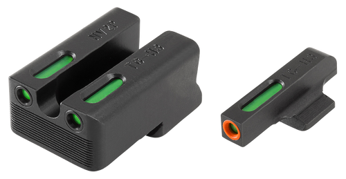 TRUGLO INC (GSM) TruGlo TG13NV4PC TFX Pro  Black | Green Tritium & Fiber Optic Orange Outline Front Sight Green Tritium & Fiber Optic Rear Sight