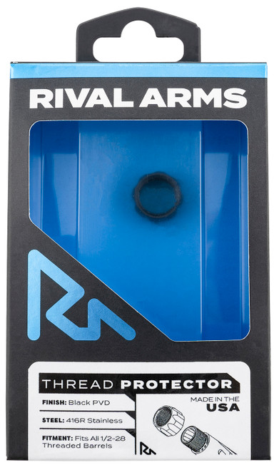 RIVAL ARMS (GSM) Rival Arms RARA300001A Thread Protector  9mm Luger Black PVD 416R Stainless Steel 1/2"-28 tpi