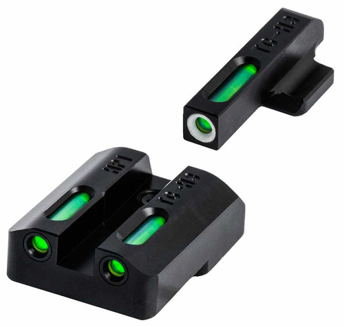 TRUGLO INC (GSM) TruGlo TGTG13CZ2A TFX  Black | Green Tritium & Fiber Optic White Outline Front Sight Green Tritium & Fiber Optic Rear Sight