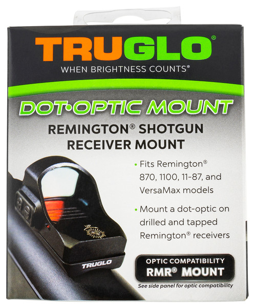 TRUGLO INC (GSM) TruGlo TGTG8955R2 Shotgun Receiver Mount  Black Remington Trijicon RMR
