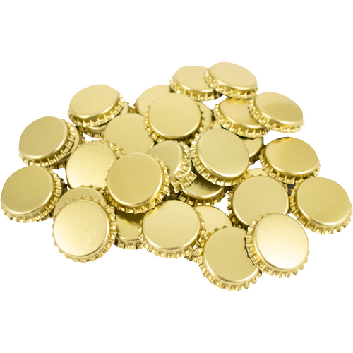 Gold Oxygen Barrier Bottle Caps | 29mm | Magnum Champagne Bottle Crown Caps