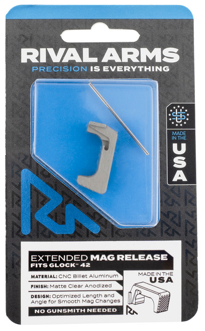 RIVAL ARMS (GSM) Rival Arms RA72S001D Magazine Release  Extended Dark Gray Aluminum for Sig P320