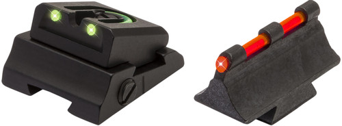 TRUGLO INC (GSM) TruGlo TG961M Slug Gun Series  Black | Red Fiber Optic Front Sight Green Fiber Optic Rear