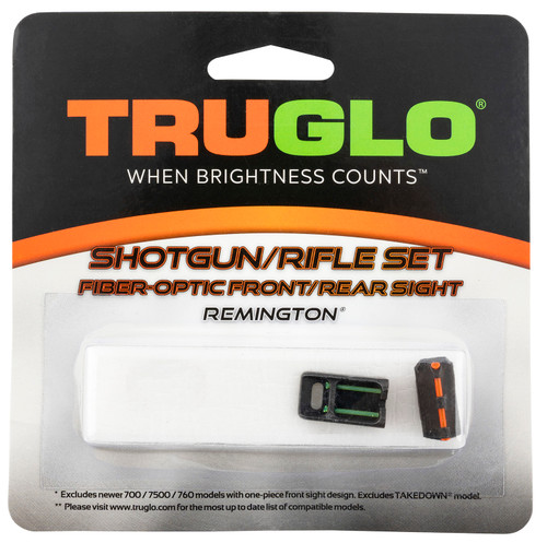 TRUGLO INC (GSM) TruGlo TG110W Fiber-Optic Sights For Remington  Black | Red Fiber Optic Front Sight | Green Fiber Optic Rear Sight