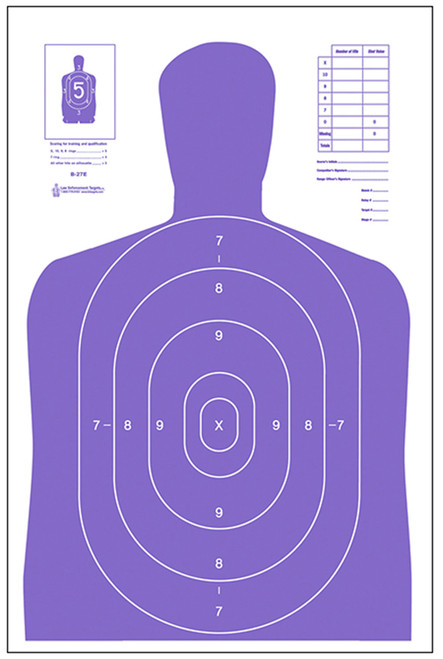 ACTION TARGET INC Action Target B27EPR100 Qualification High Visibility Fluorescent Silhouette Paper 23" x 35" Fluorescent Purple/White 100 Per Box