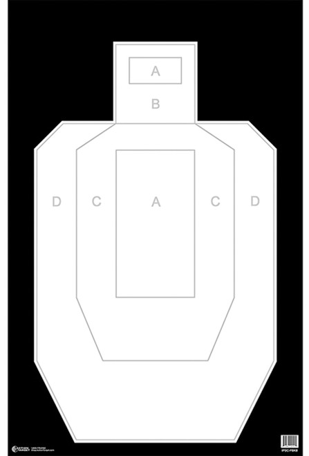 ACTION TARGET INC Action Target IPSCPBKB100 High Visibility IPSC/USPSA Silhouette Heavy Paper Hanging High Visibility 100 Per Box