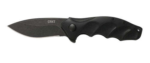 COLUMBIA RIVER KNIFE&TOOL CRKT K221KKP Foresight Assisted 3.53" Folding Modified Drop Point Plain Black Stonewashed 4116 Stainless Steel Blade/ Black Contoured GRN Handle Includes Pocket Clip