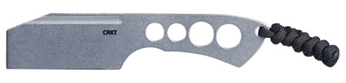 COLUMBIA RIVER KNIFE&TOOL CRKT 2130 Razel Chisel 2" Fixed Plain Stonewashed 8Cr13MoV SS Blade/Silver Skeletonized Stainless Steel Handle Includes Cord Fob/Sheath