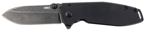 COLUMBIA RIVER KNIFE&TOOL CRKT 2495K SQUID XM 2.95" Folding Drop Point Plain Black Stonewashed D2 Steel Blade/Black G10/SS Handle Includes Pocket Clip