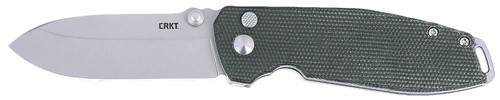COLUMBIA RIVER KNIFE&TOOL CRKT 2495GR SQUID XM 2.95" Folding Plain Stonewashed D2 Steel Blade, Green Micarta Handle